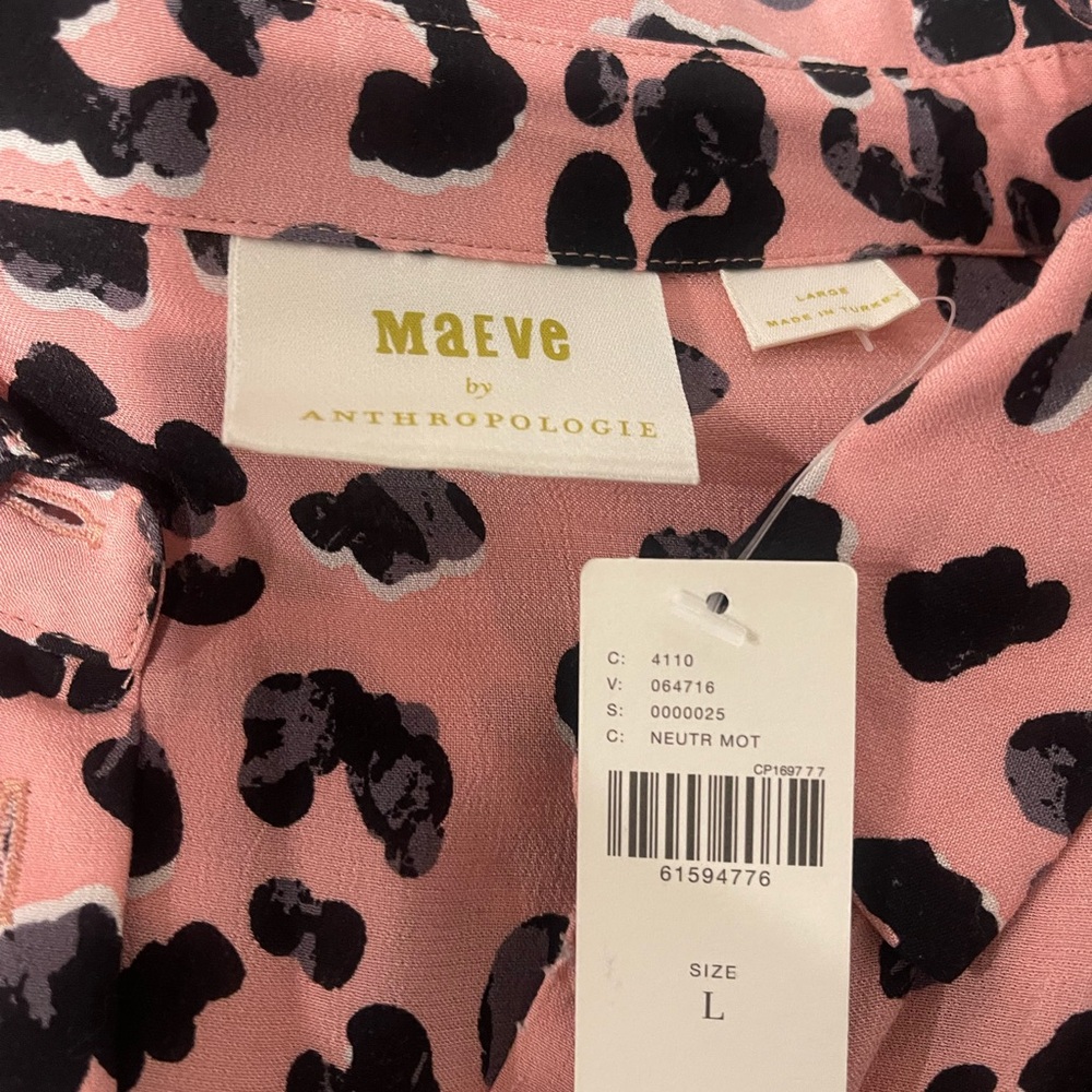 Maeve by Anthropologie High-low leopard print- size large